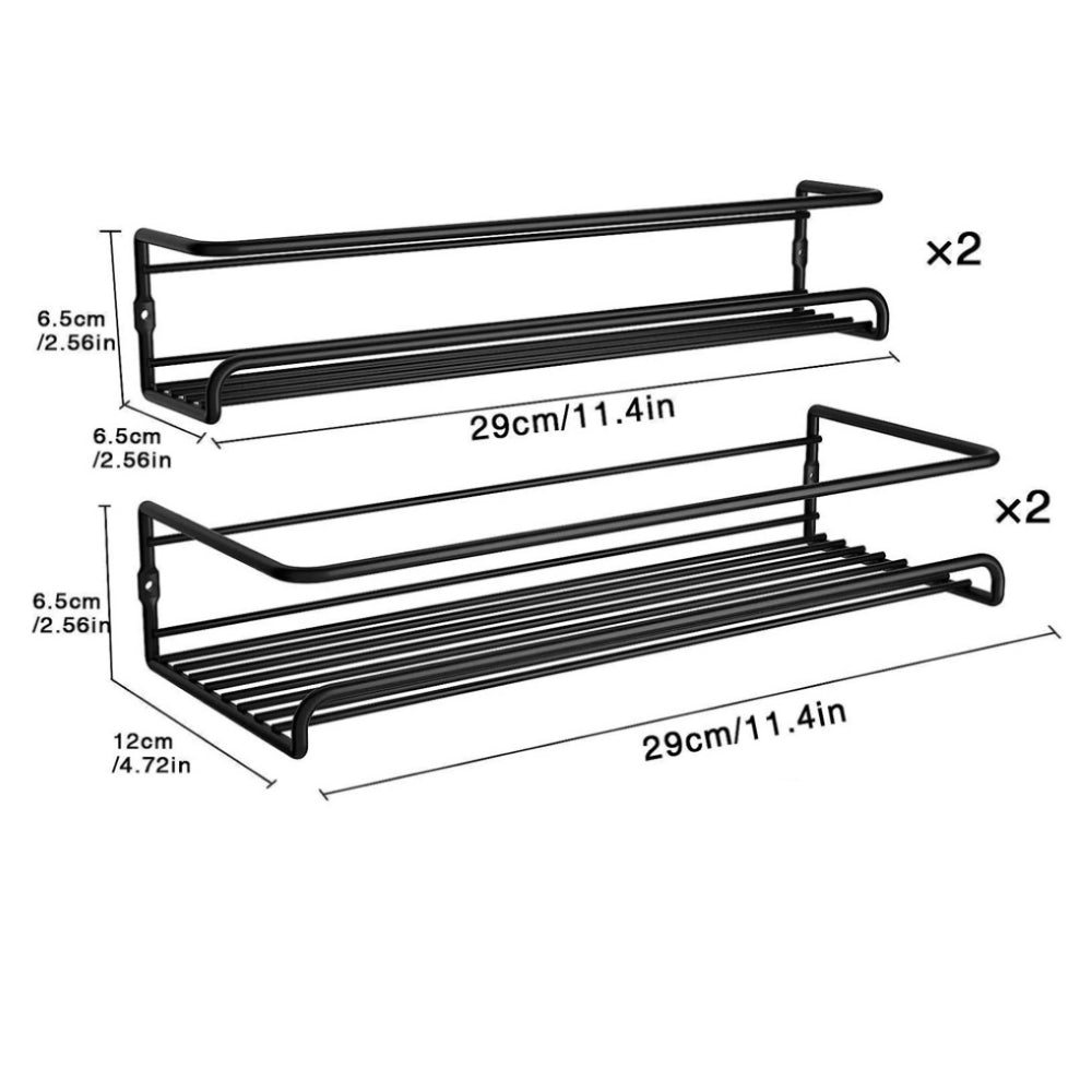 STORFEX 4 Pack Spice Rack Organizer for Cabinet or Wall Mount_2