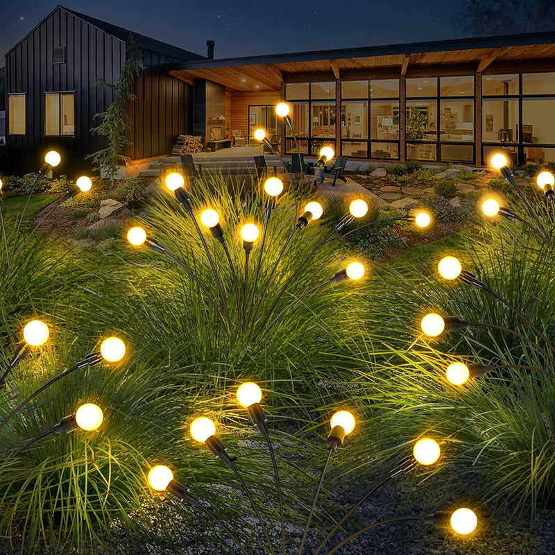 2pcs 6/8/10 LEDS Firefly Garden Light LED Swaying Landscape Light - Solar Powered_14