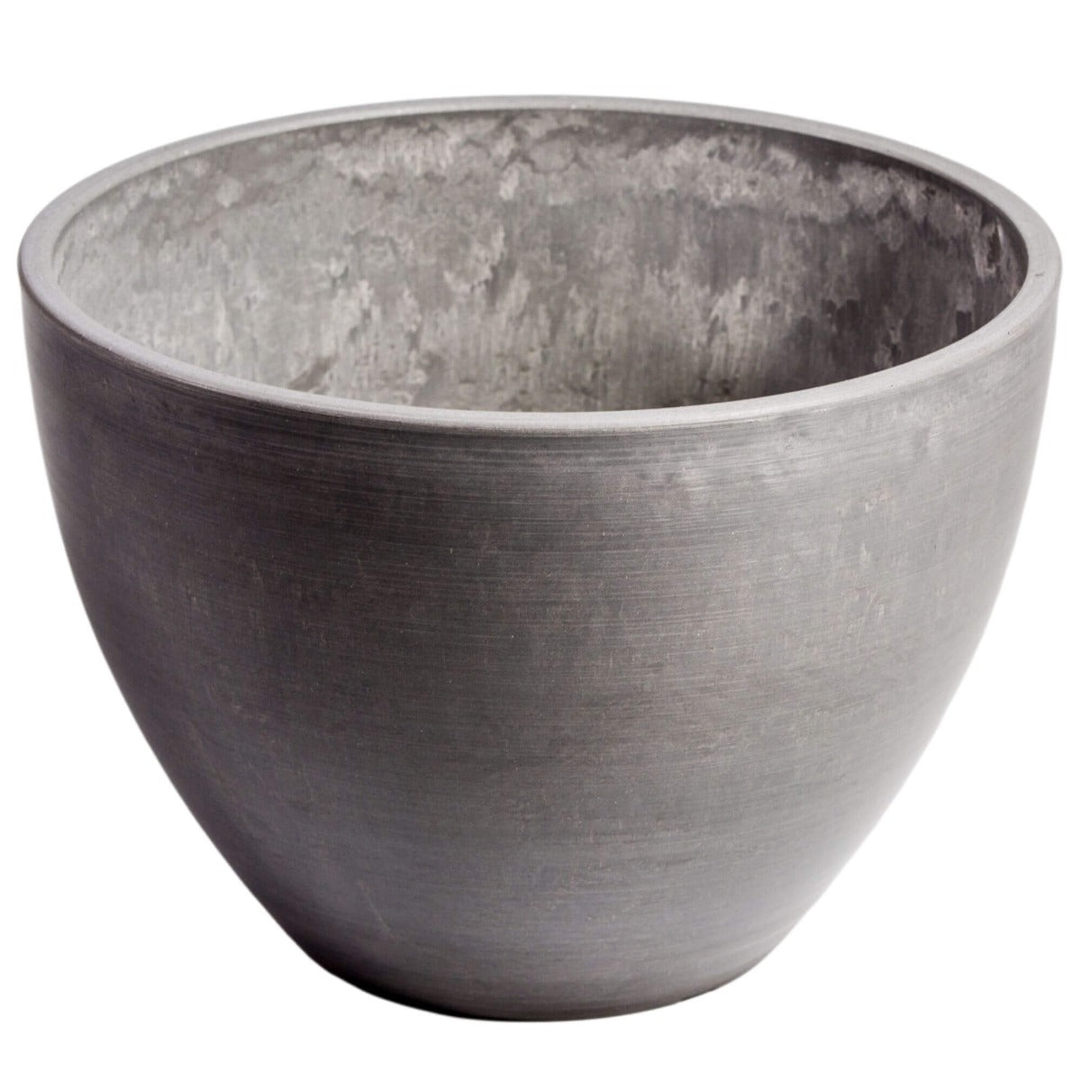 Polished Grey Planter Bowl 30cm - BM House & Garden