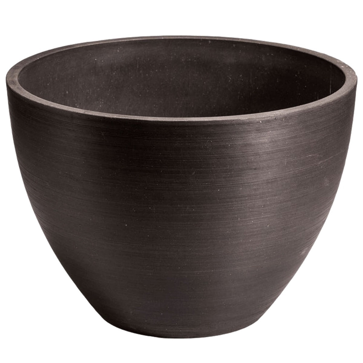 Polished Black Planter Bowl 30cm - BM House & Garden