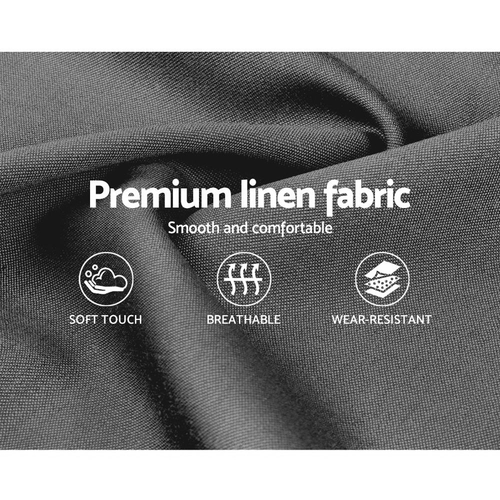 Artiss Nino Bed Frame Fabric - Grey King Single - BM House & Garden