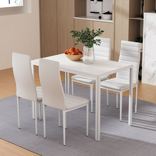 Artiss 5 Piece White Dining Table Set - BM House & Garden