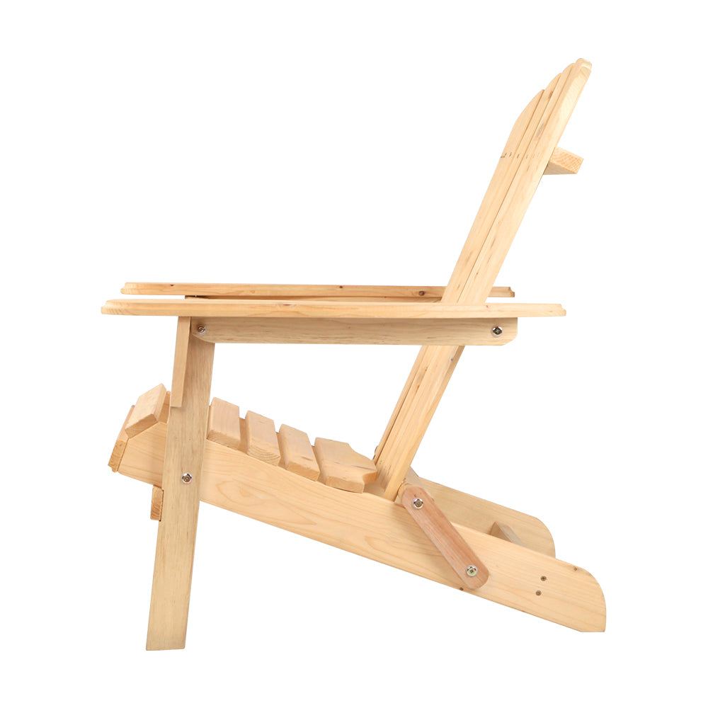 Gardeon Set of 2 Patio Furniture Outdoor Chairs Beach Chair Wooden Adirondack Garden Lounge - BM House & Garden