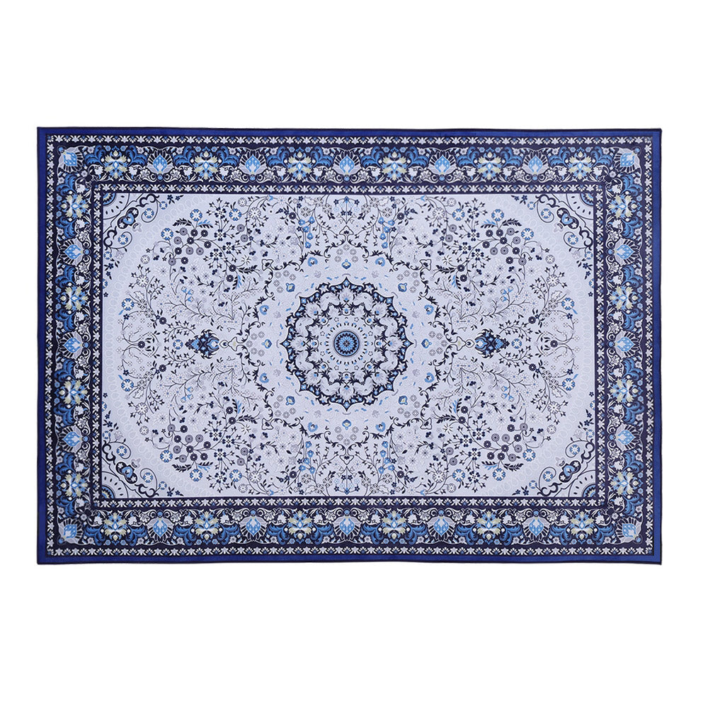 Artiss Floor Rugs Rug 200 x 290 Area Large Modern Carpet Soft Blue Living Room - BM House & Garden