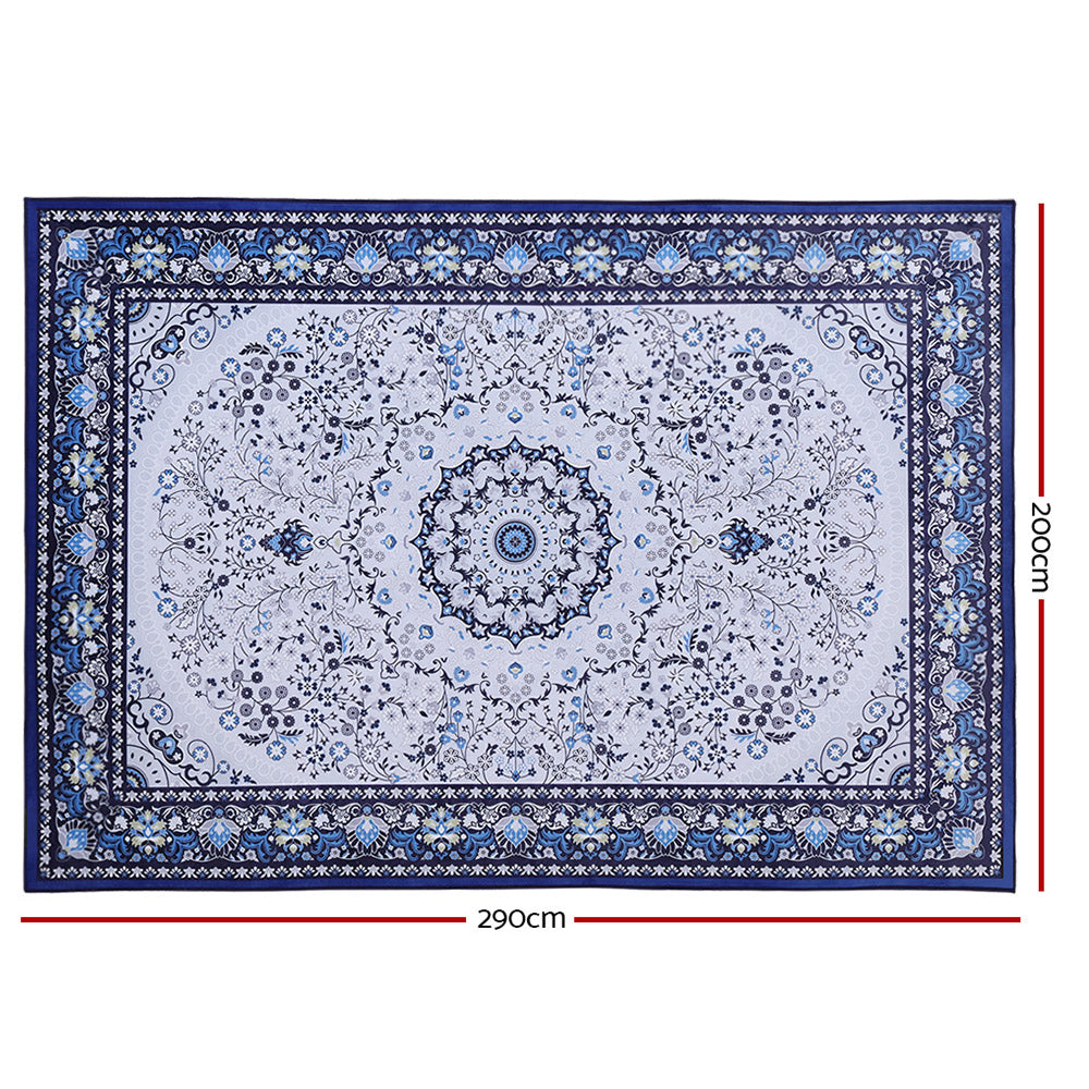 Artiss Floor Rugs Rug 200 x 290 Area Large Modern Carpet Soft Blue Living Room - BM House & Garden