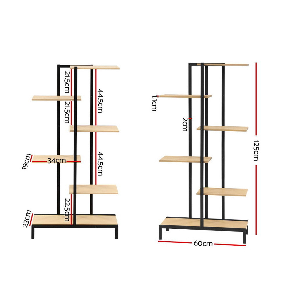 Artiss 6-tier Indoor Outdoor Metal Wood Plant Stand Garden Shelf Garden Display - BM House & Garden