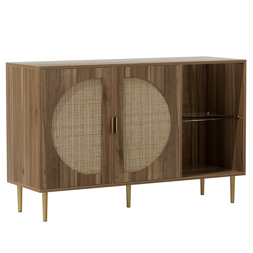 Artiss Rattan Buffet Sideboard Storage Display Shelves Cupboard Cabinet Kitchen - BM House & Garden