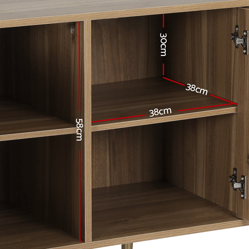 Artiss Rattan Buffet Sideboard Storage Display Shelves Cupboard Cabinet Kitchen - BM House & Garden