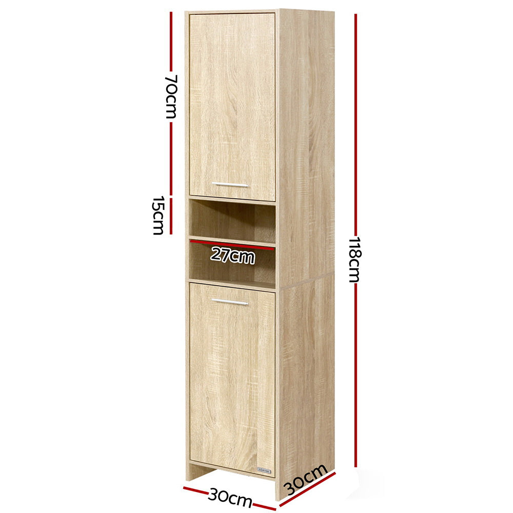 Artiss Bathroom Cabinet Storage 185cm Wooden - BM House & Garden