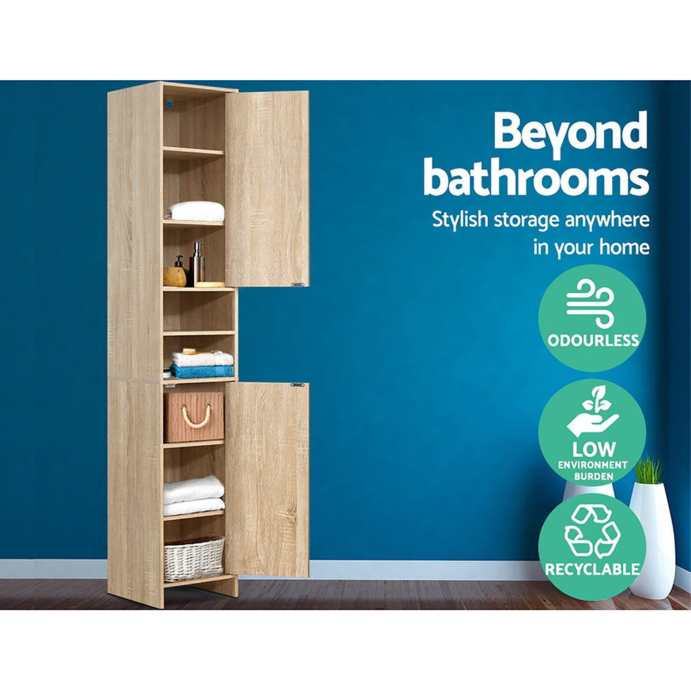 Artiss Bathroom Cabinet Storage 185cm Wooden - BM House & Garden