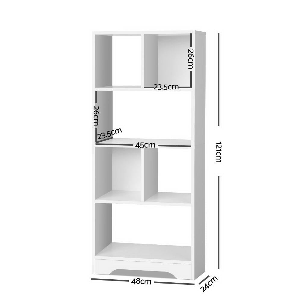 Artiss Display Shelf Bookcase Storage Cabinet Bookshelf Bookcase Home Office White - BM House & Garden