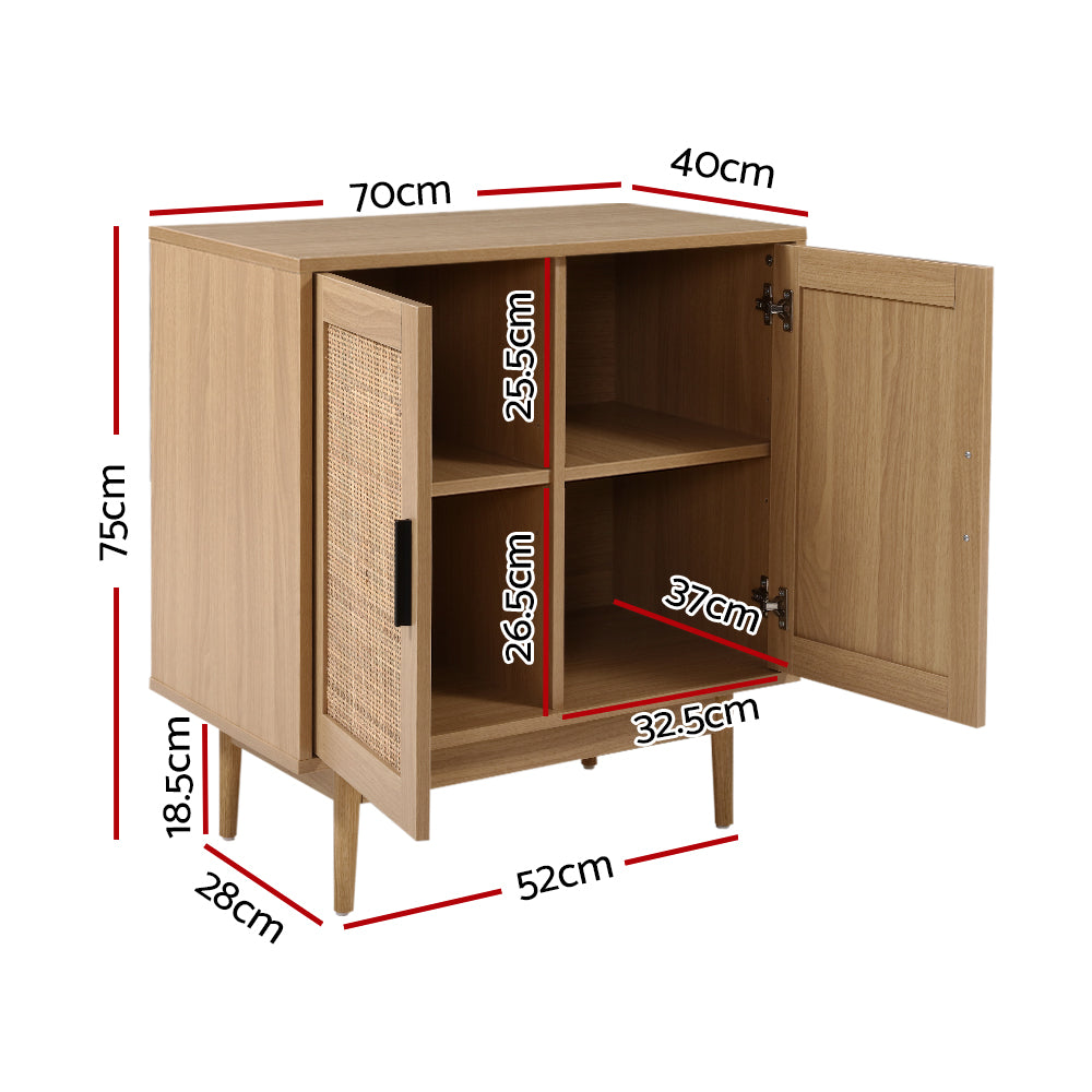 Artiss Rattan Buffet Sideboard Cabinet Storage Hallway Table Kitchen Cupboard - BM House & Garden