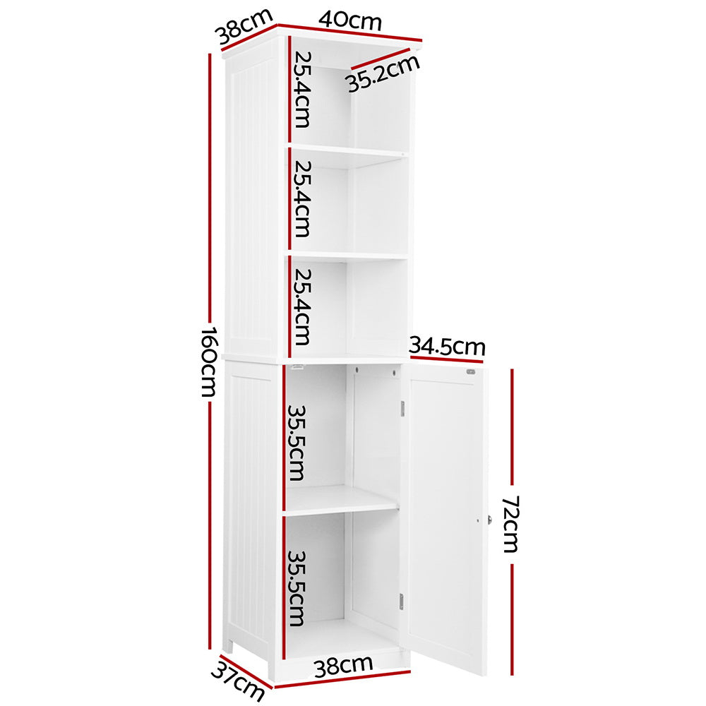 Artiss Bathroom Cabinet Storage 160cm White - BM House & Garden