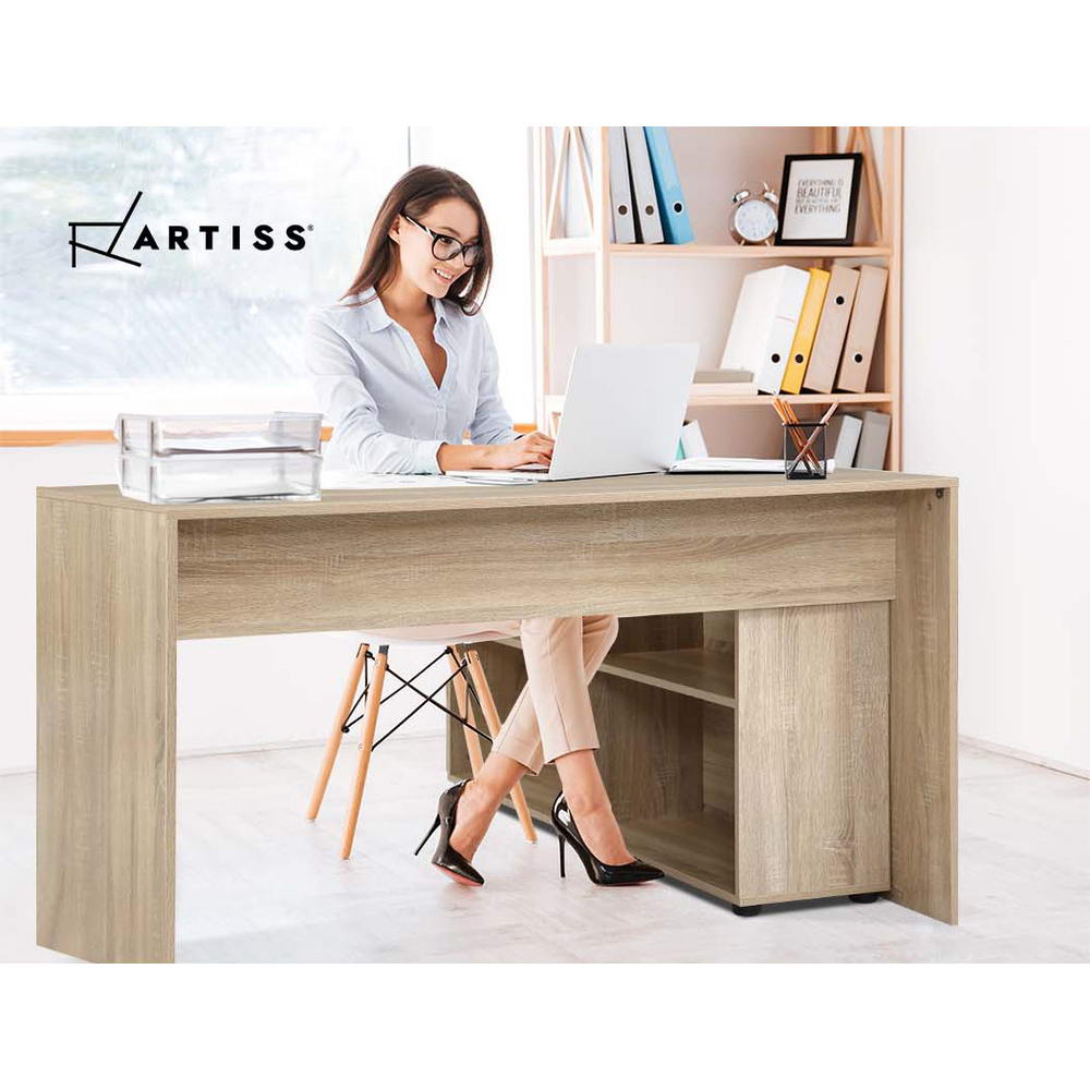 Artiss Office Computer Desk Corner Study Table Workstation Bookcase Storage - BM House & Garden