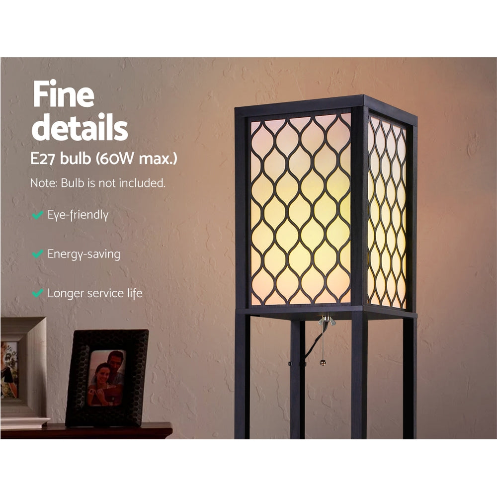 Artiss Floor Lamp Storage Shelf LED Lamps Vintage Standing Reading Light Bedroom - BM House & Garden