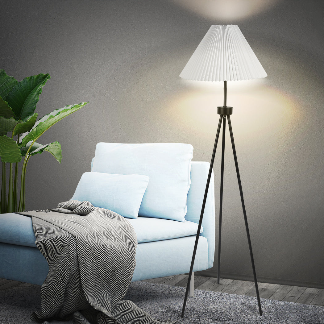 Modern LED Floor Lamp Stand Reading Light Decoration Indoor Classic Linen Fabric - BM House & Garden