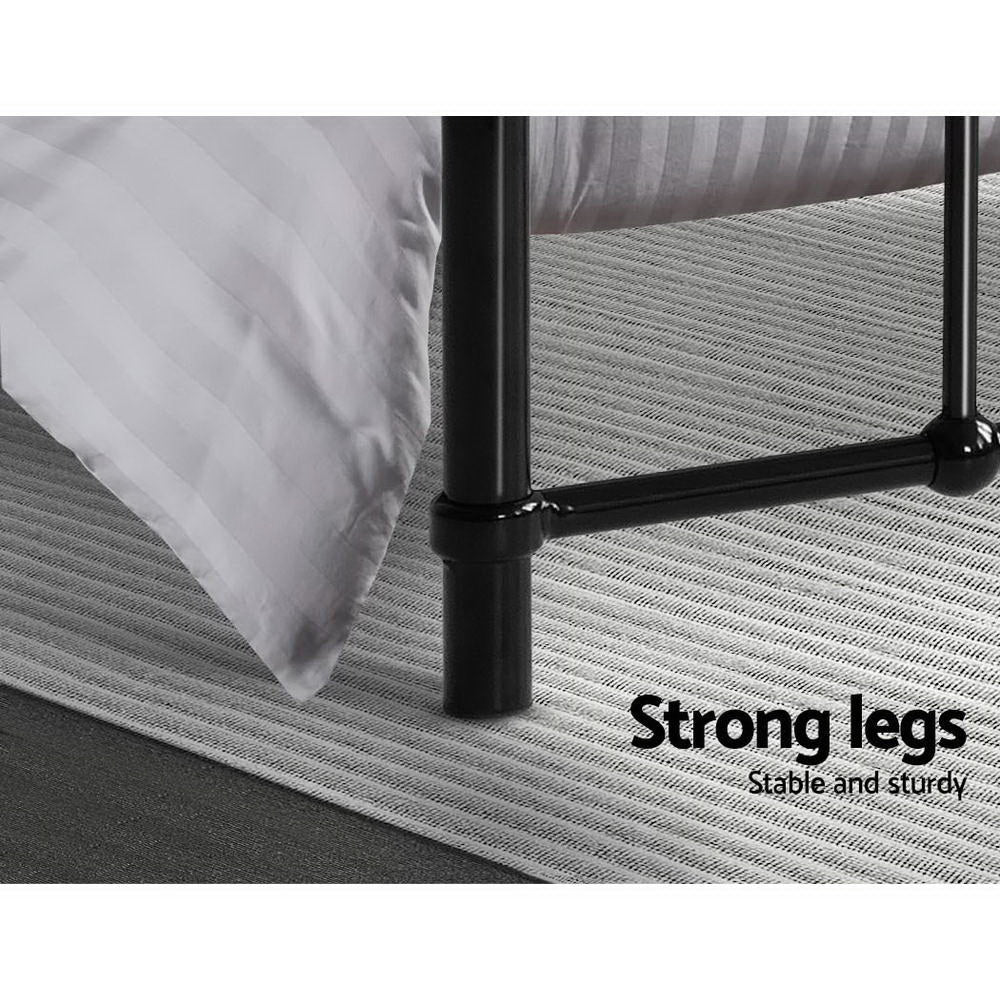 Artiss LEO Metal Bed Frame - Queen (Black) - BM House & Garden