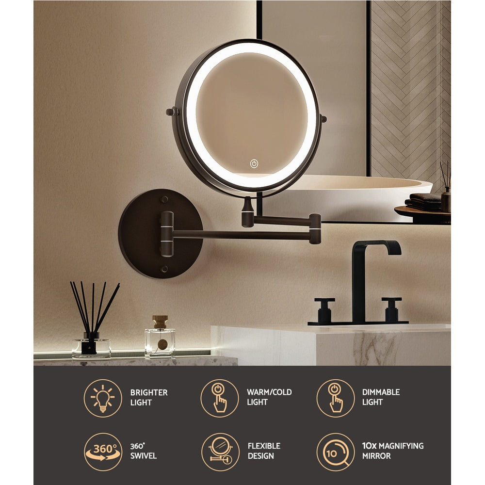 Embellir Extendable Makeup Mirror 10X Magnifying Double-Sided Bathroom Mirror BR - BM House & Garden