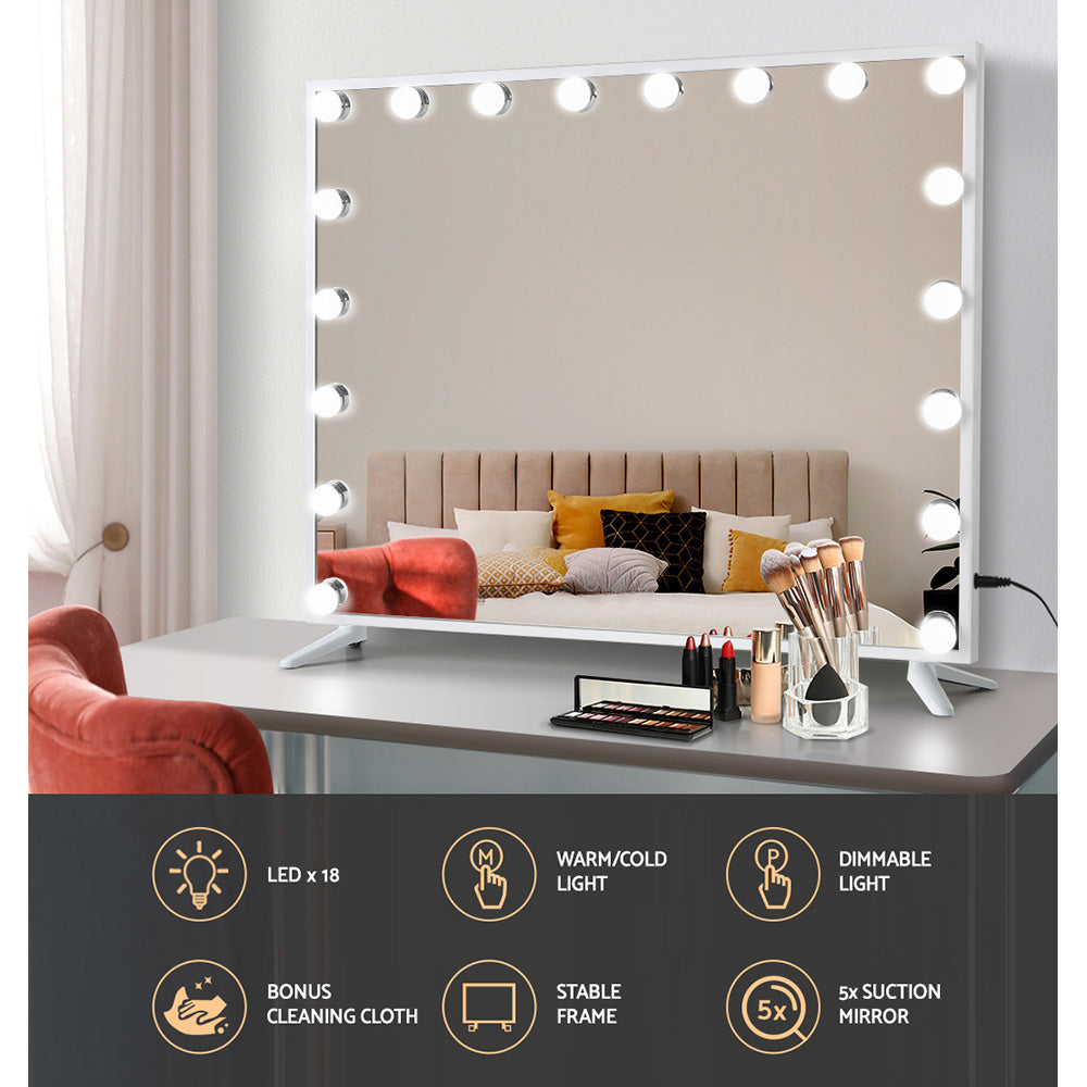 Embellir Makeup Mirror with Light LED Hollywood Vanity Dimmable Wall Mirrors - BM House & Garden