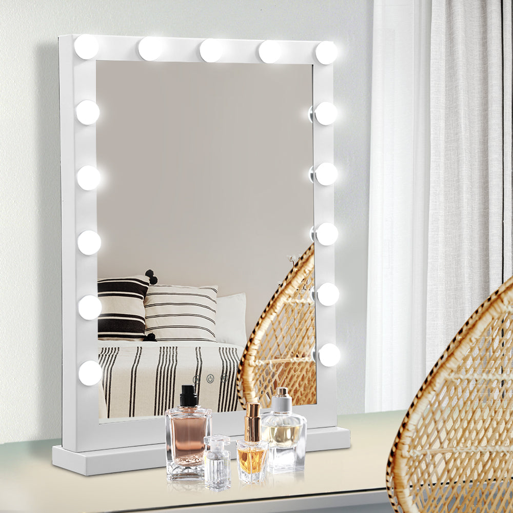 Embellir Hollywood Makeup Mirror With Light 15 LED Bulbs Vanity Lighted Stand - BM House & Garden