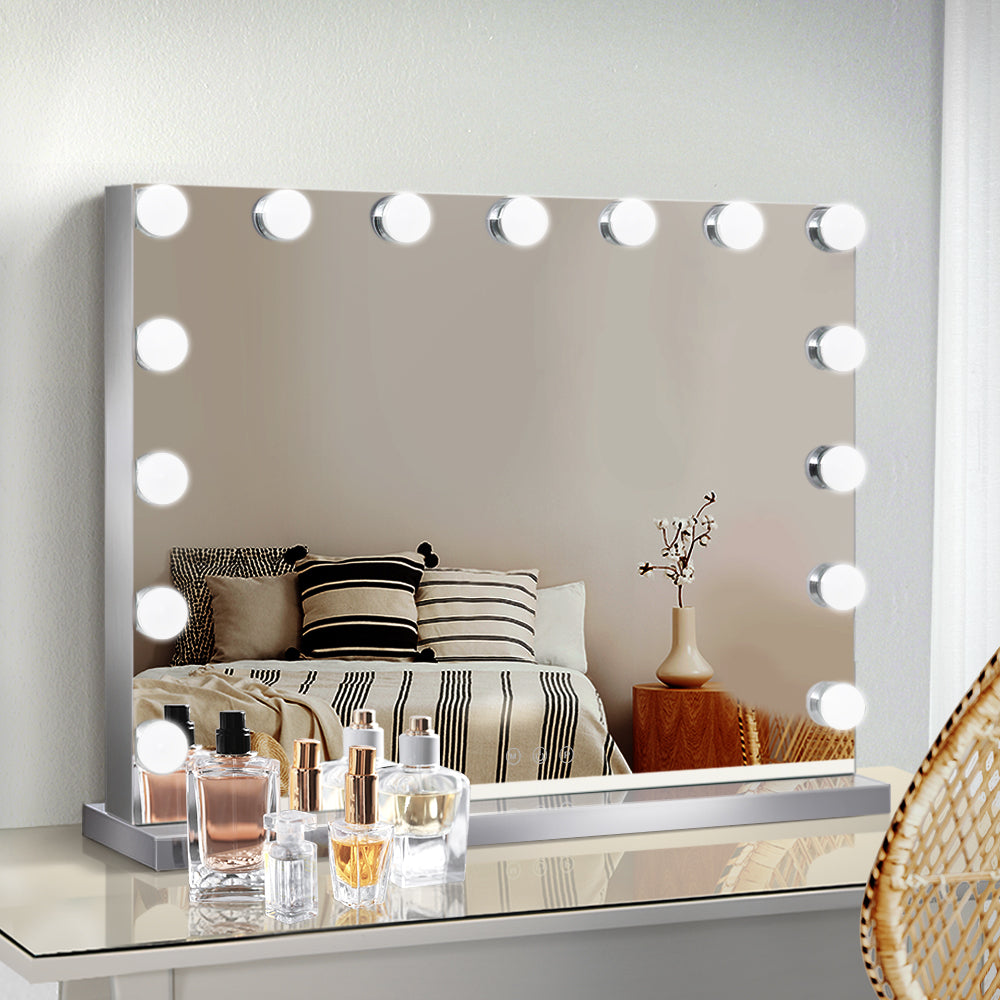 Embellir 58 x 46cm Makeup Mirror with 15 Dimmable LED Lights