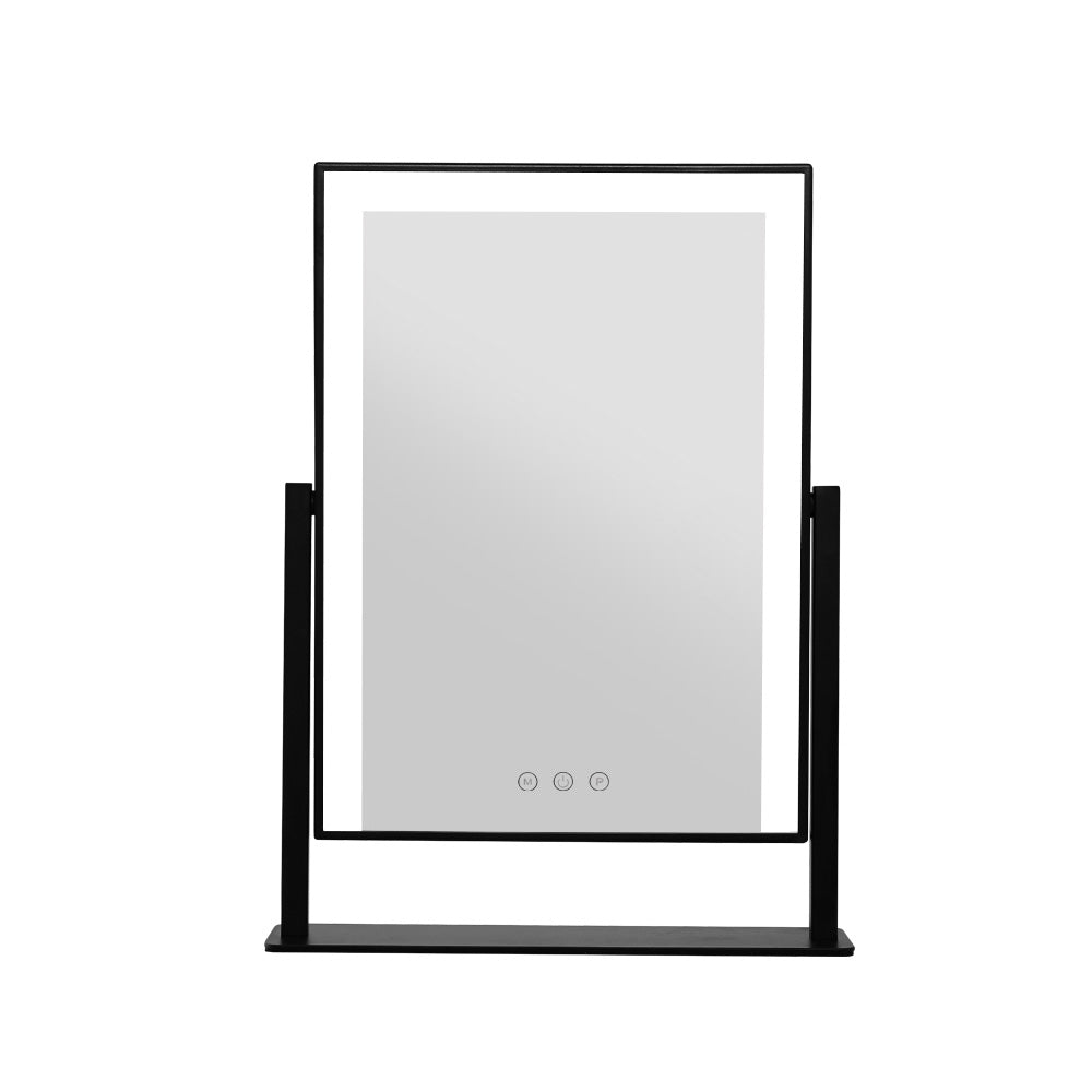 Embellir 25 x 30cm Black Makeup Mirror with Led light