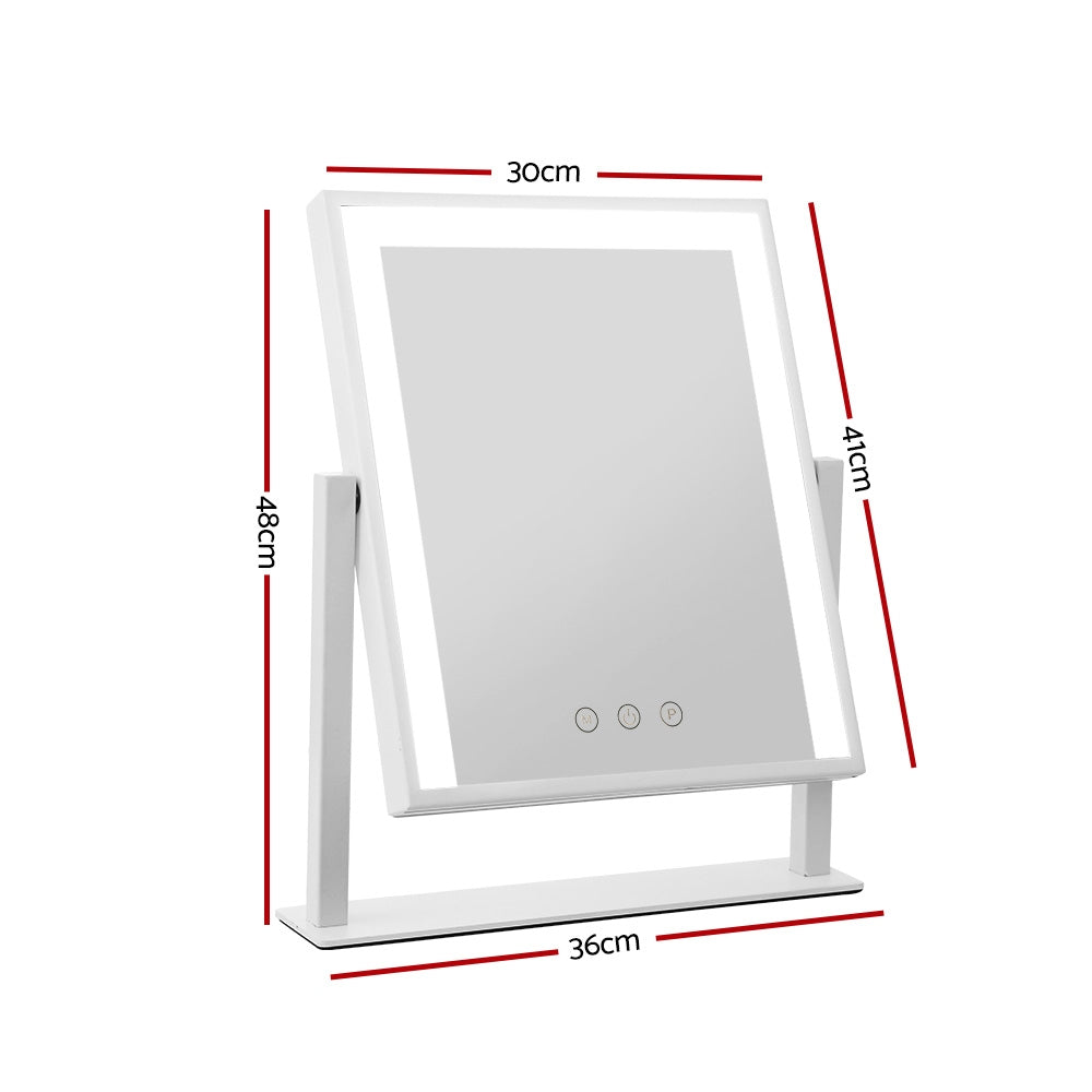 Embellir 30 x 40cm White Makeup Mirror with Led light