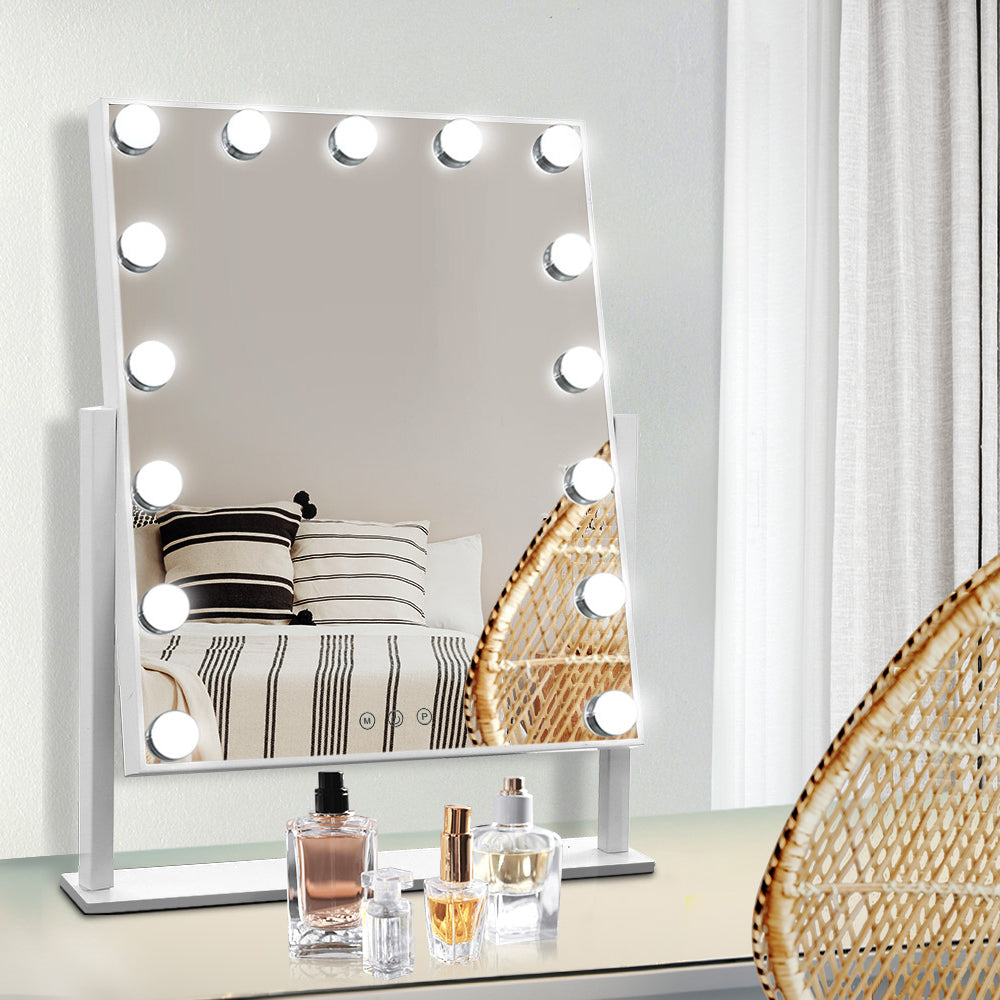 Embellir Hollywood Makeup Mirror with 15 Dimmable Bulb Lighted Dressing Mirror - BM House & Garden