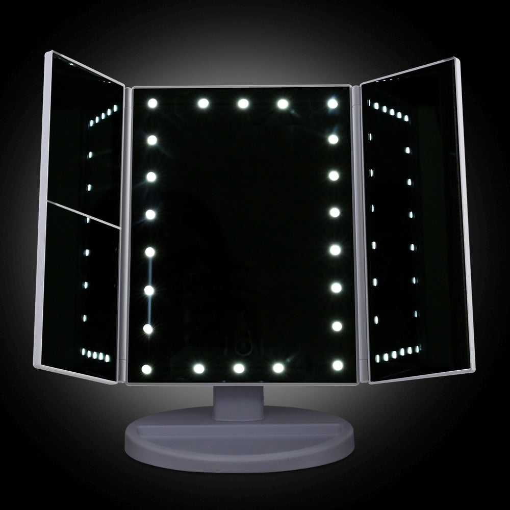 Embellir Tri-Fold Makeup Mirror  with 3 Magnifying Modes and 22 LED Lights