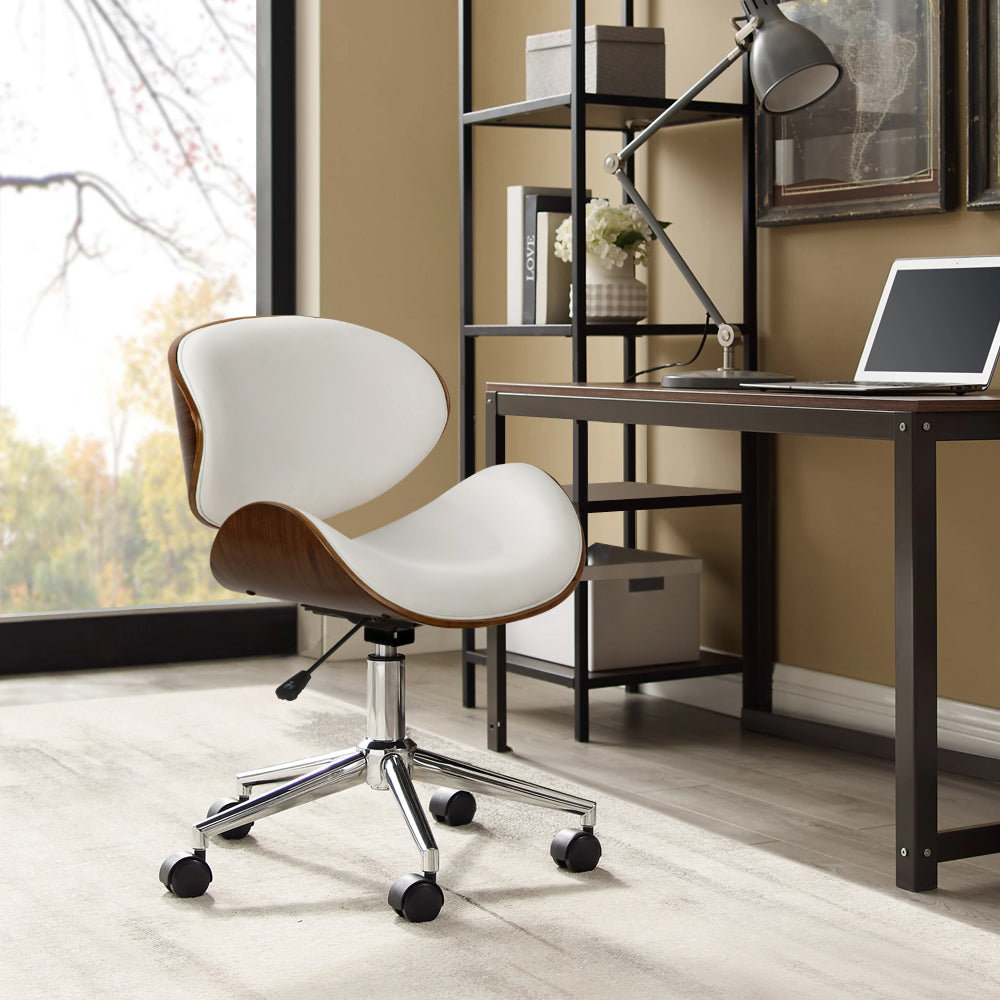 Artiss Leather Office Chair White - BM House & Garden