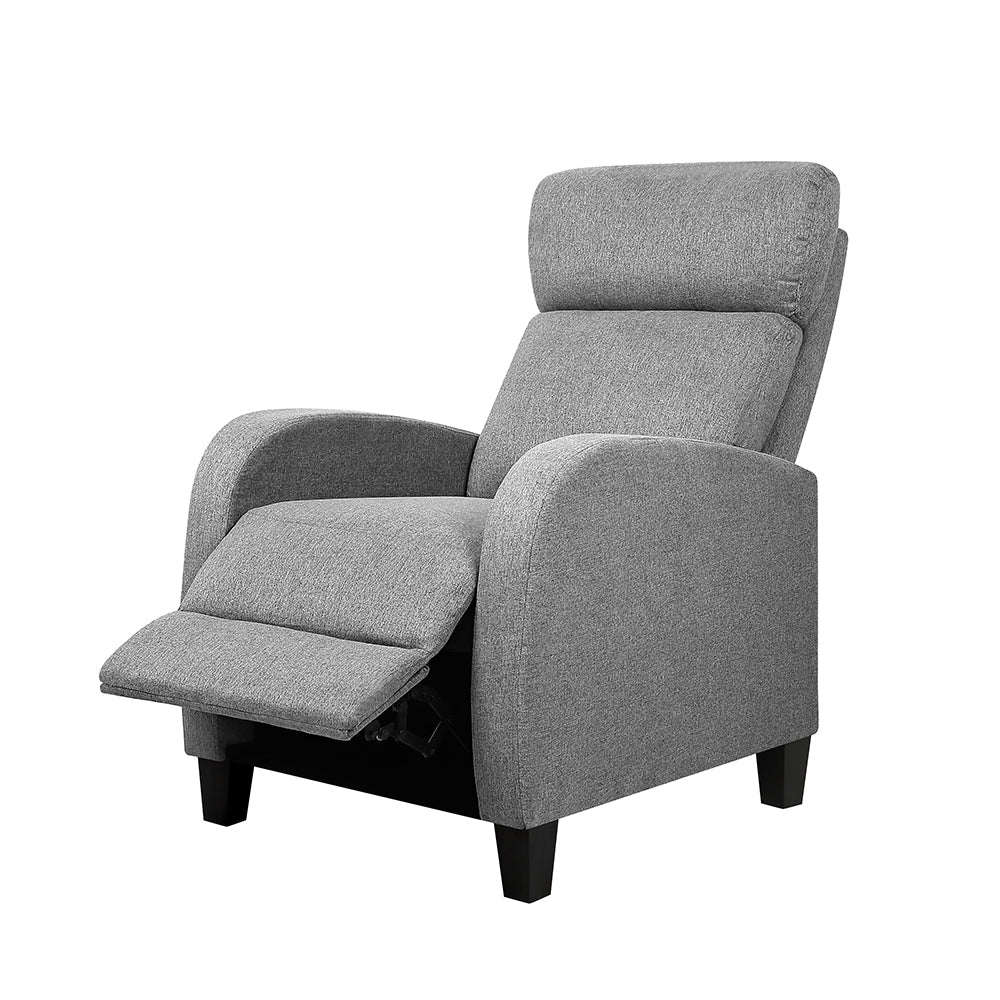 Artiss Fabric Reclining Armchair - Grey - BM House & Garden