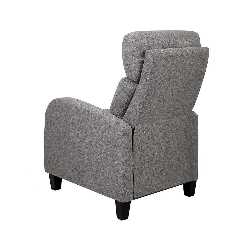 Artiss Fabric Reclining Armchair - Grey - BM House & Garden