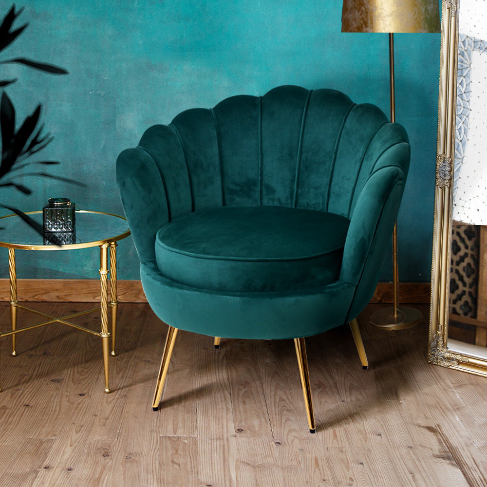 Artiss Callista Velvet Green Armchair