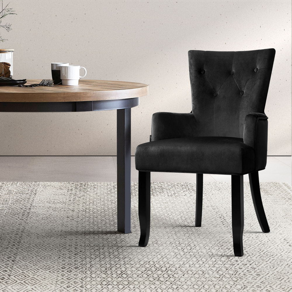 Artiss Black French Provincial Dining Chair - BM House & Garden