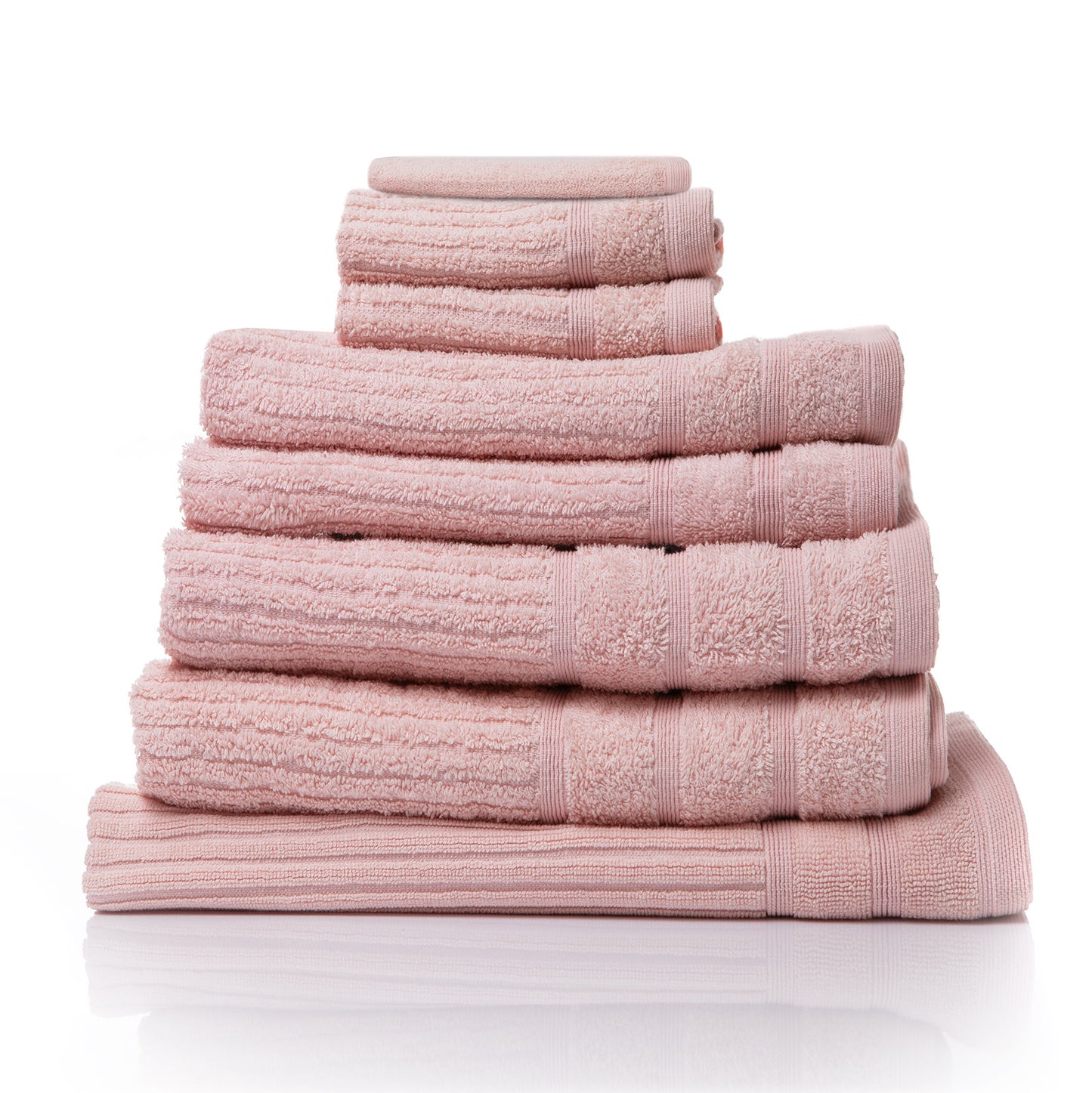 Royal Comfort Eden Egyptian Cotton 600GSM 8 Piece Luxury Bath Towels Set - Blush - BM House & Garden