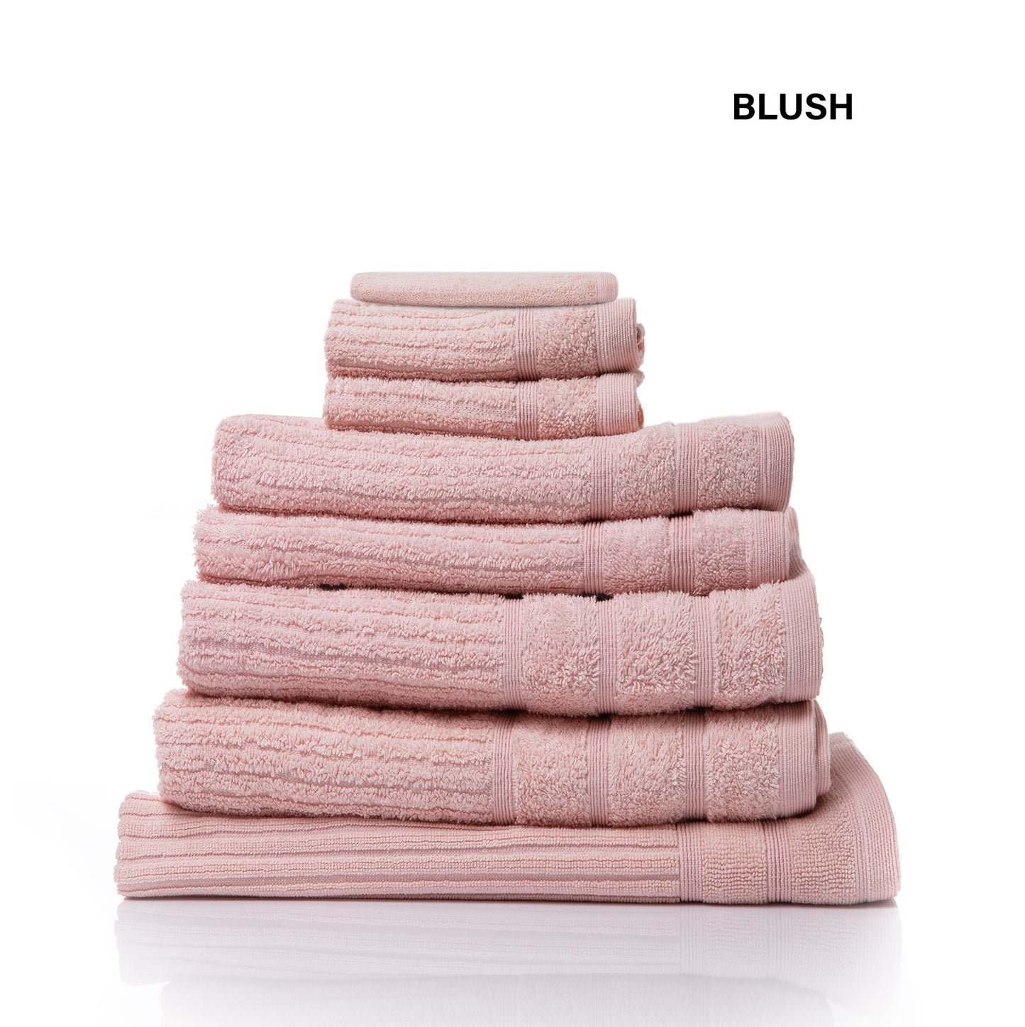 Royal Comfort Eden Egyptian Cotton 600GSM 8 Piece Luxury Bath Towels Set - Blush - BM House & Garden