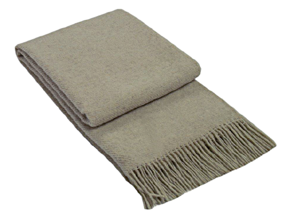 Brighton Throw - 100% NZ Wool - Beige - BM House & Garden