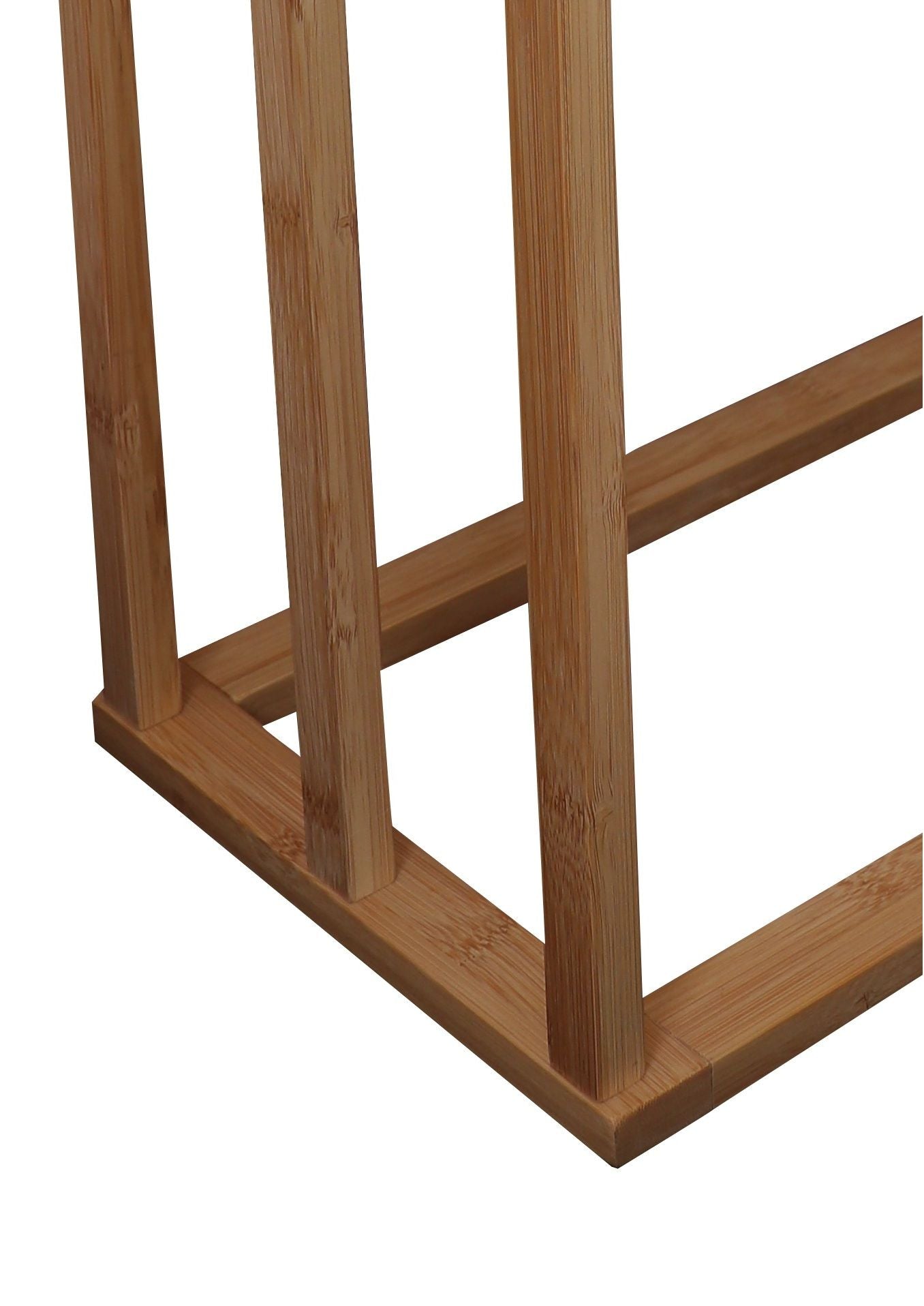 Bamboo Towel Bar Holder Rack 3-Tier Freestanding for Bathroom and Bedroom - BM House & Garden