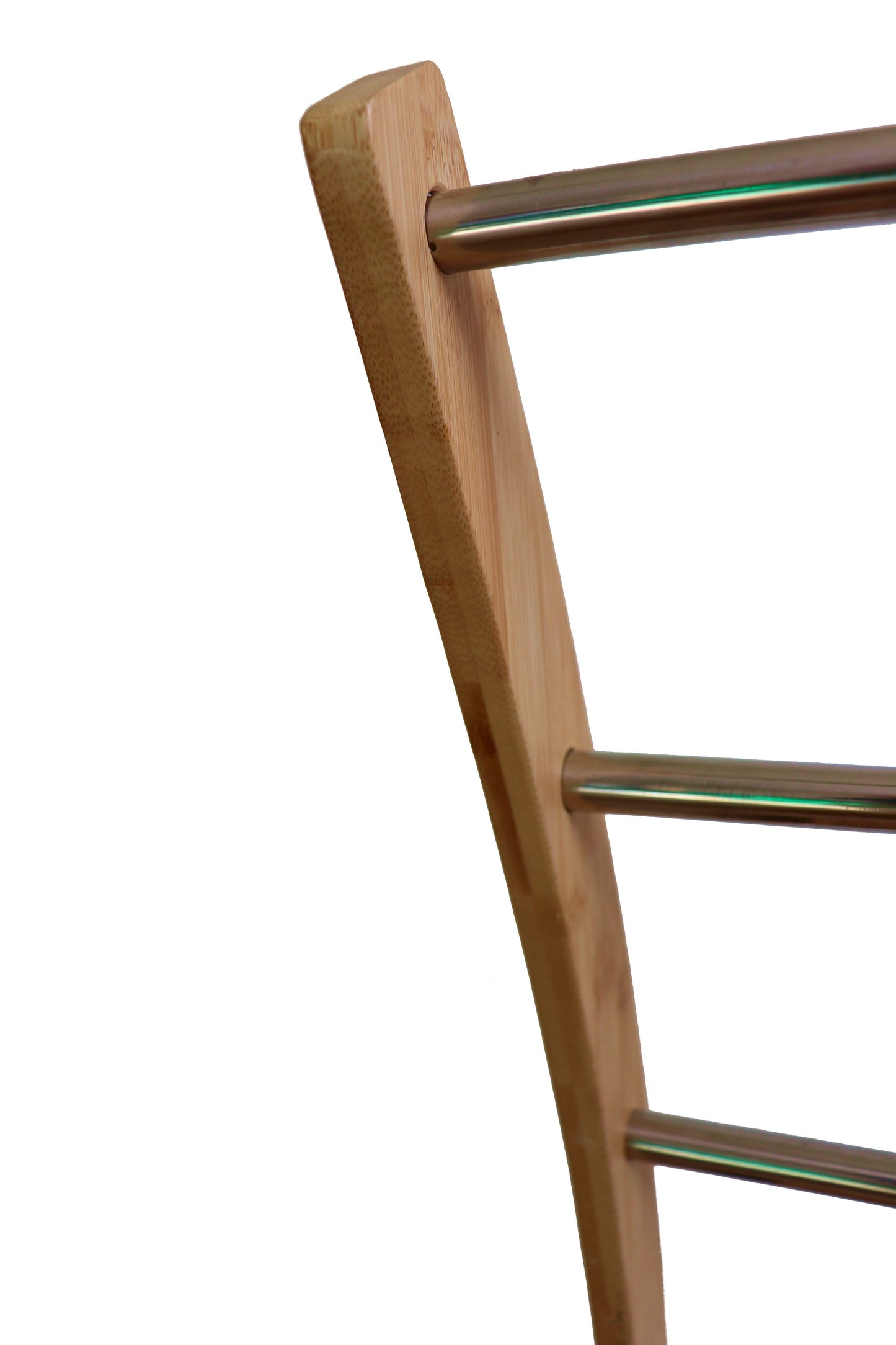 Bamboo Towel Bar Metal Holder Rack 3-Tier Freestanding and Bottom shelf for Bathroom - BM House & Garden