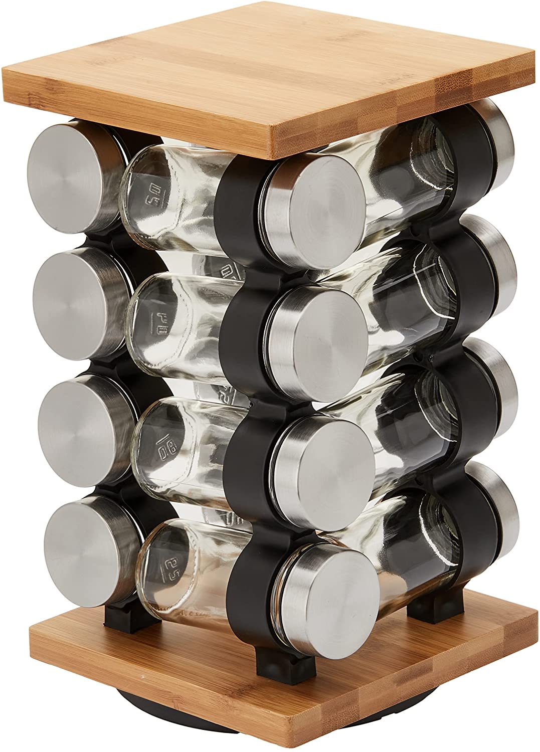 Spice Rack Organizer with 12 Pieces Jars for Kitchen - BM House & Garden