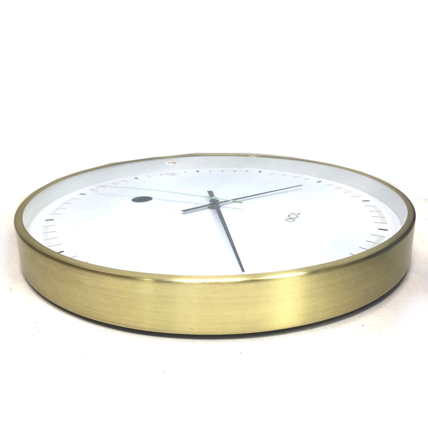 Toki Metta Brushed Gold Silent Sweep Second Wall Clock Date 40cm - BM House & Garden