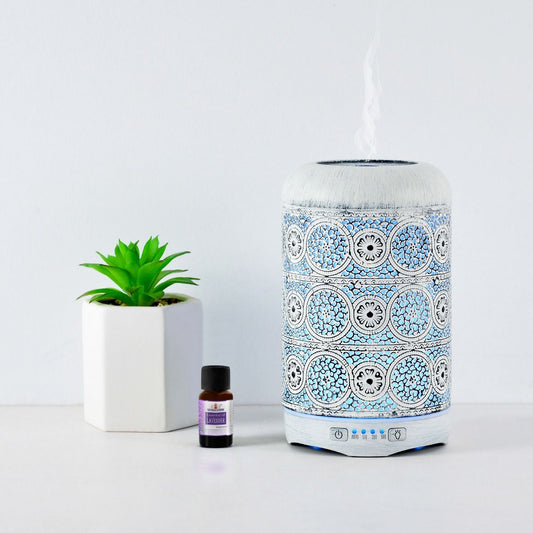 activiva 260ml Metal Essential Oil and Aroma Diffuser-Vintage White - BM House & Garden