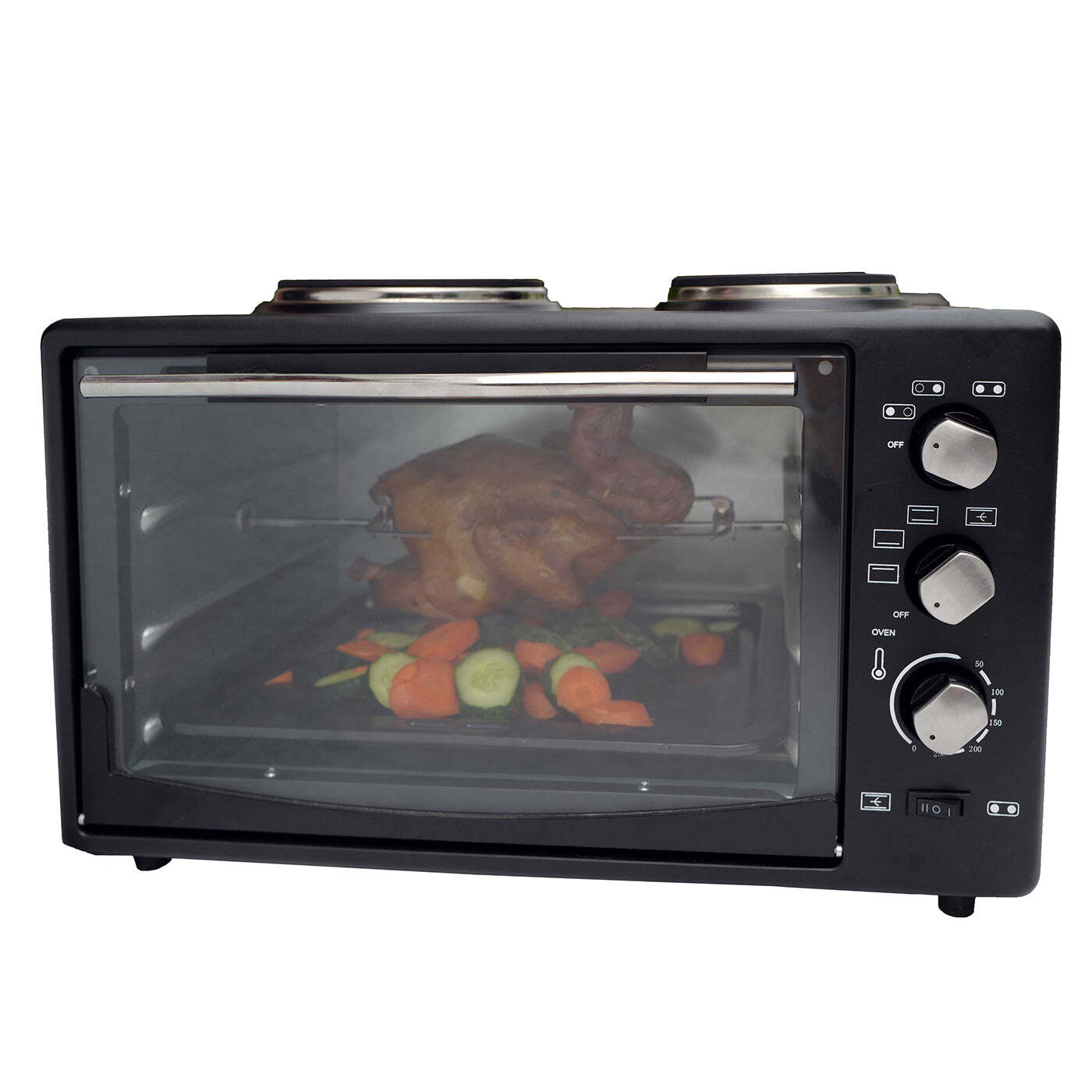 Portable Oven with Rotisserie Cooking, 34L Capacity, 1700W - BM House & Garden