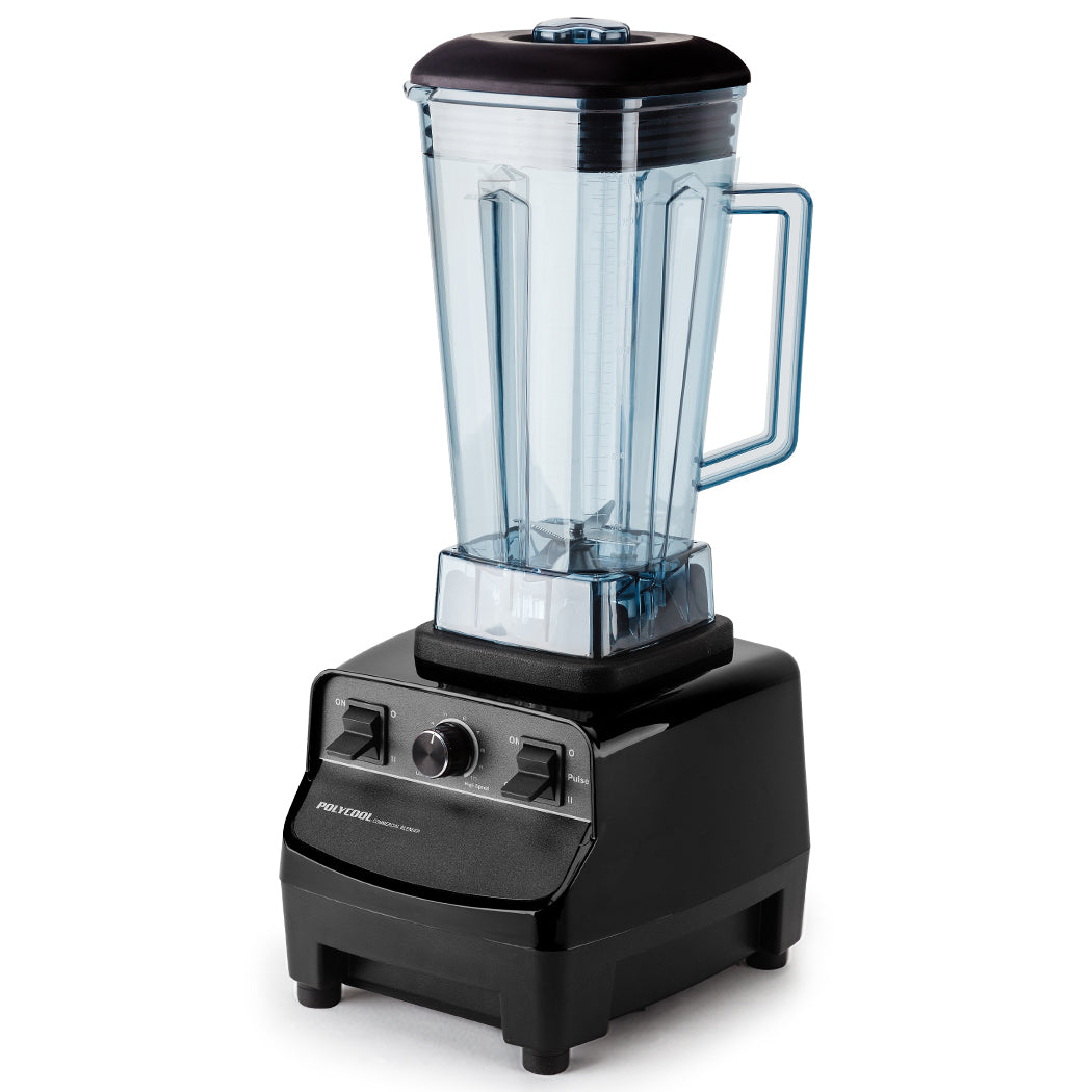 POLYCOOL 2L Commercial Blender Mixer Food Processor Smoothie Ice Crush Black - BM House & Garden