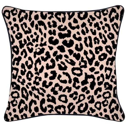Cushion Cover-With Black Piping-Jungle Peach-45cm x 45cm - BM House & Garden