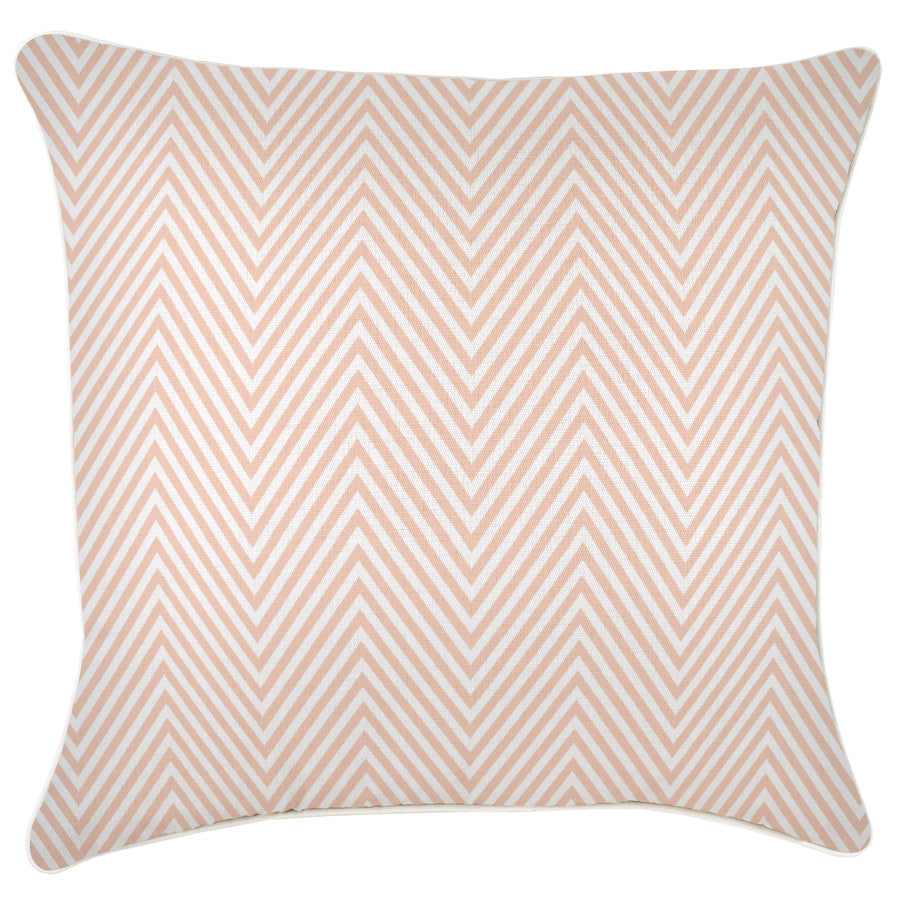 Cushion Cover-With Piping-Zig Zag Blush-60cm x 60cm - BM House & Garden