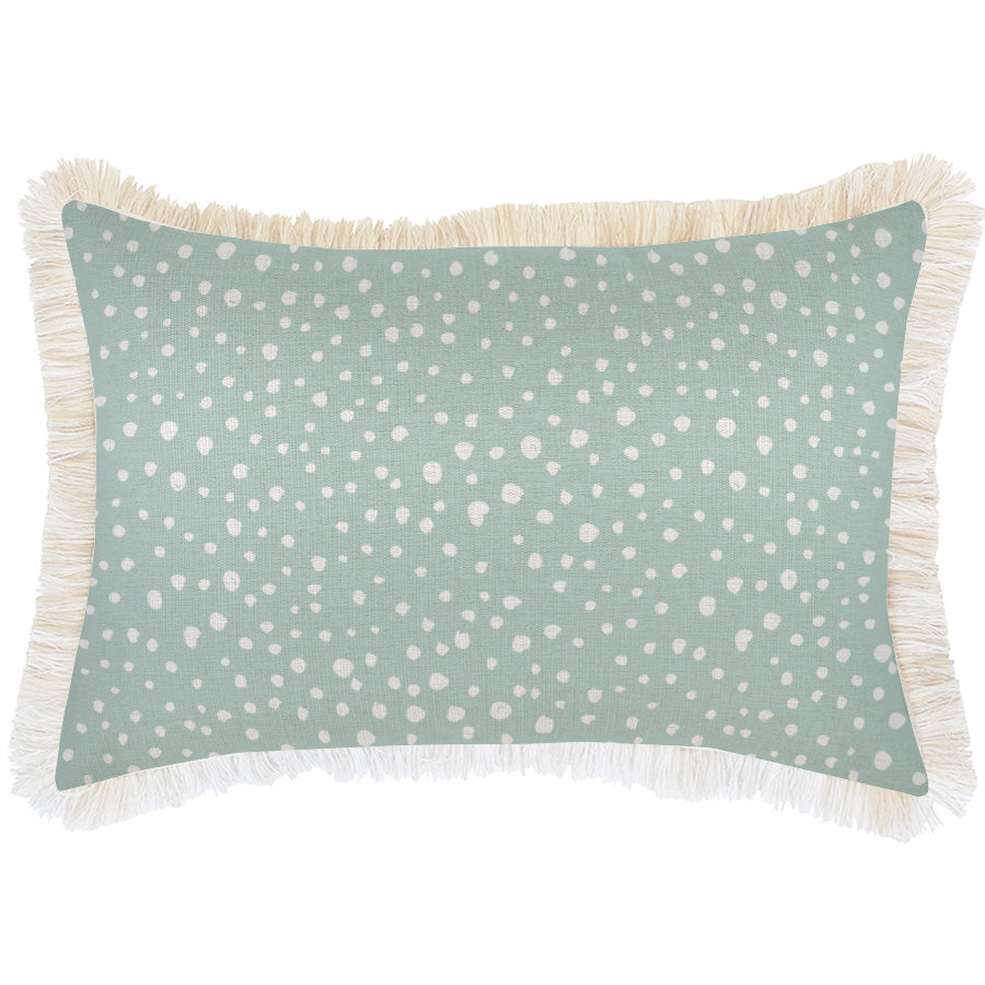 Cushion Cover-Coastal Fringe-Lunar Pale Mint-35cm x 50cm - BM House & Garden