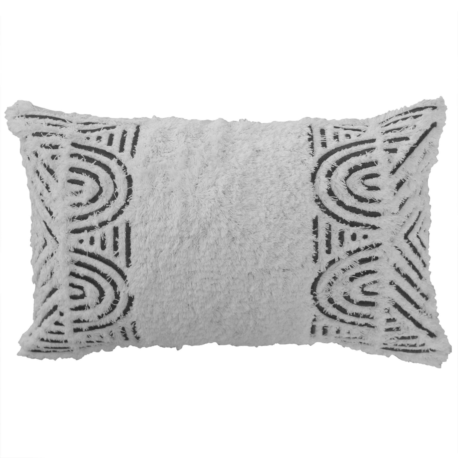 Cushion Cover-Boho Textured Single Sided-Africa Mono-30cm x 50cm - BM House & Garden