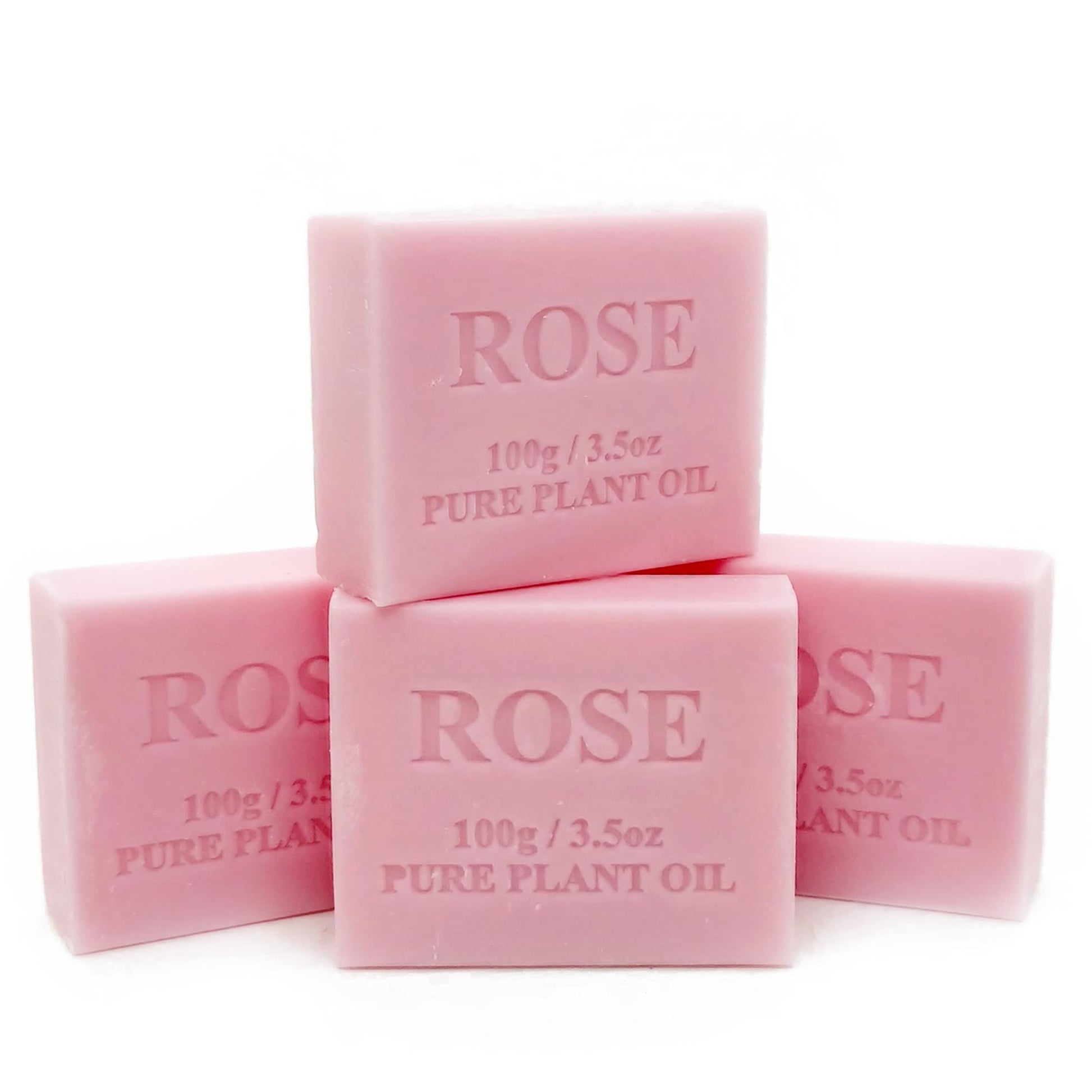 4x 100g Plant Oil Soap Rose Scent Pure Natural Vegetable Base Bar Australian - BM House & Garden