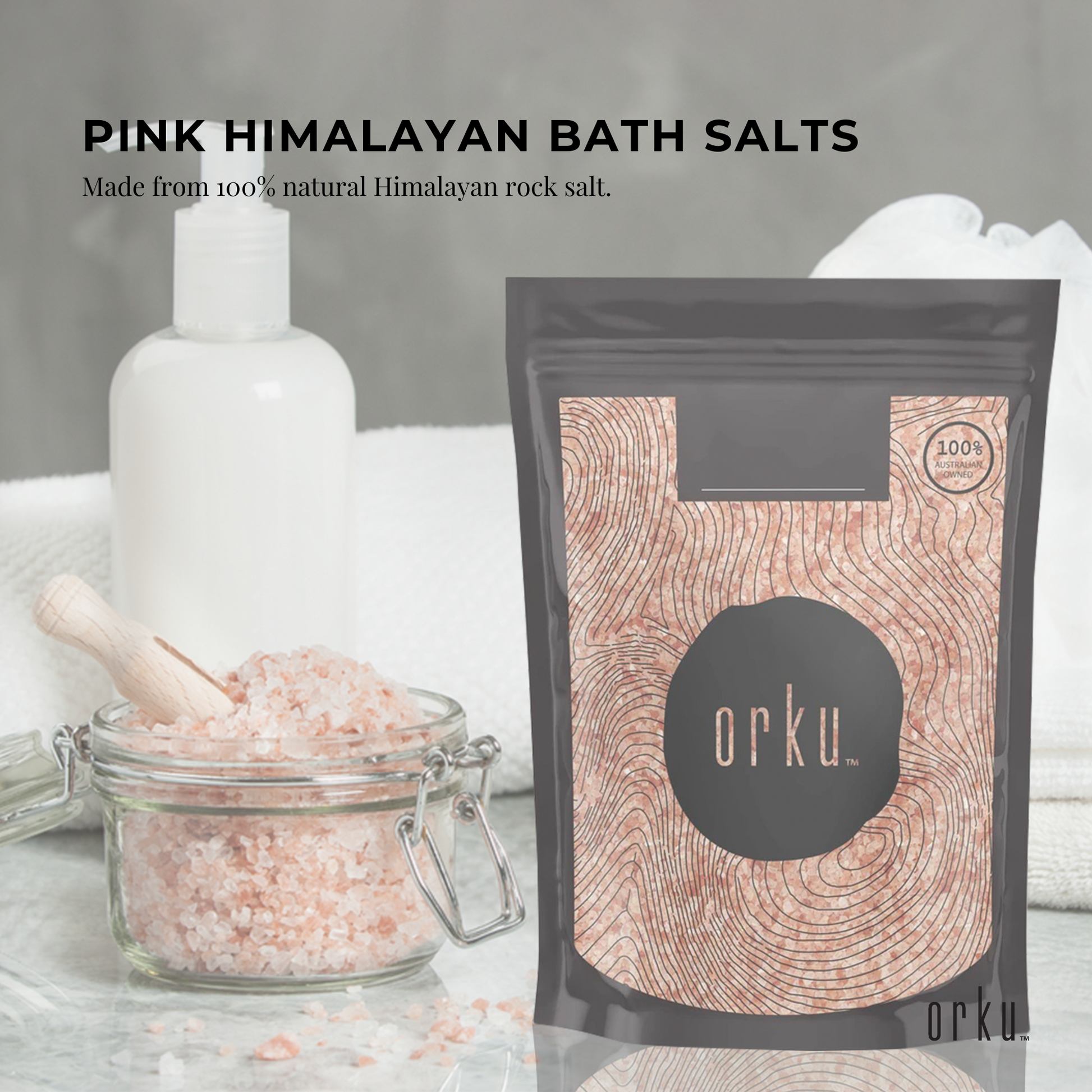 100g Pink Himalayan Bath Salts - Natural Crystal Rocks - Spa Therapy Body Scrub - BM House & Garden